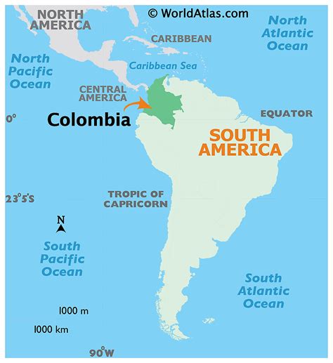 where is colombia located.